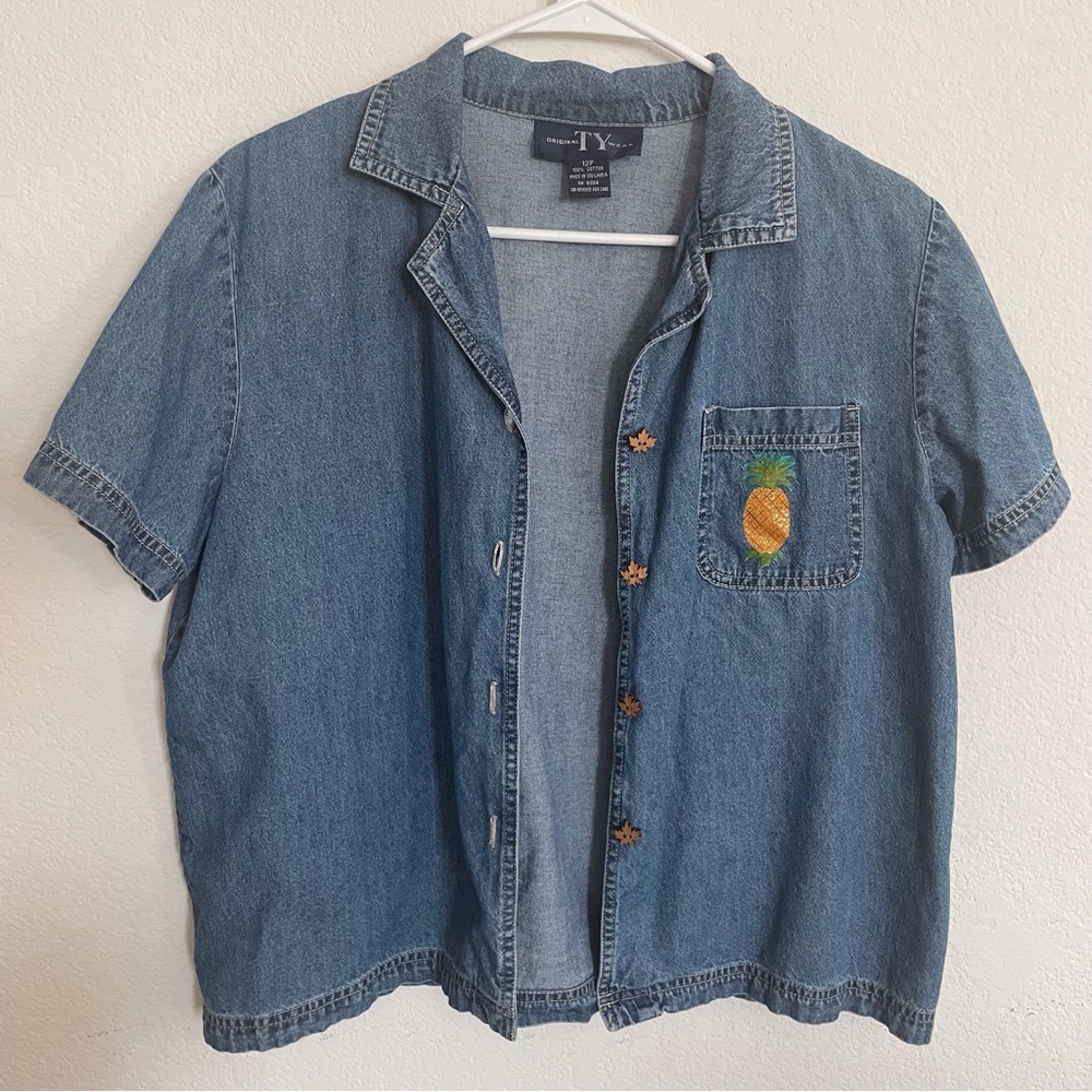 Denim button up